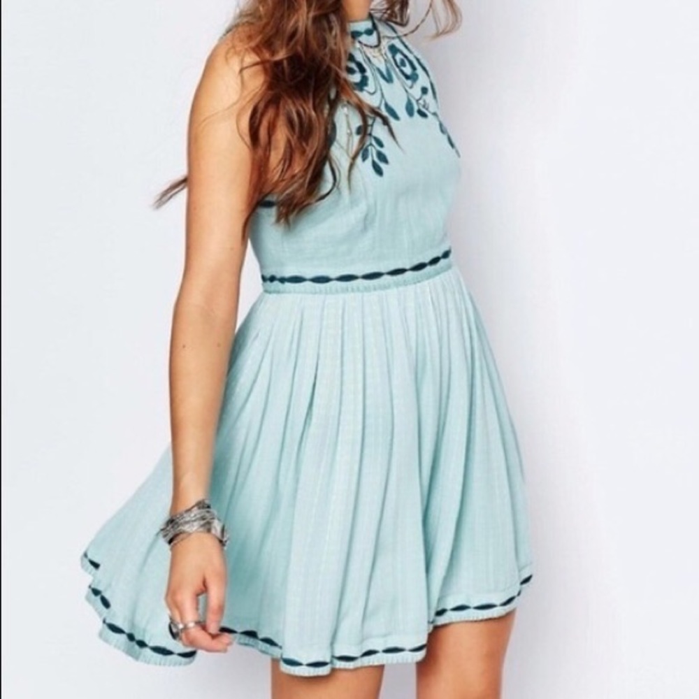 Embroidered free people dress